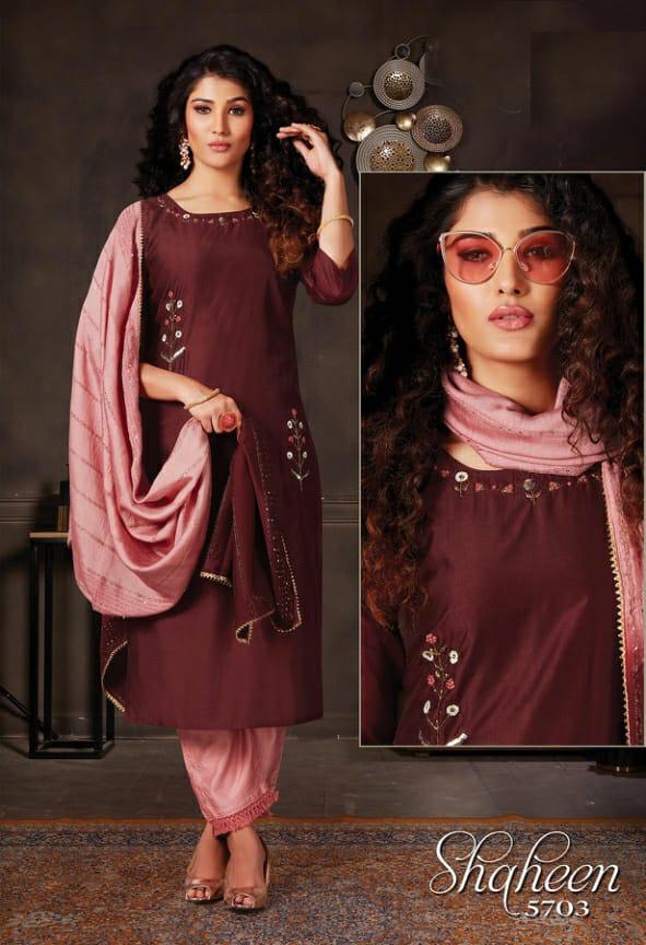 Shaheen Silk Fancy Festive Wear Readymade Salwar 